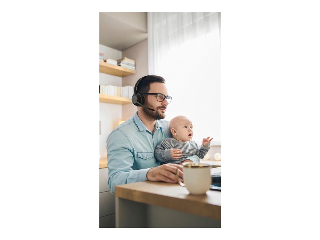 Jabra Evolve2 55 MS Stereo - Headset - on-ear - Bluetooth - wireless - active noise canceling - USB-A via Bluetooth adapter - 25599-999-989-01