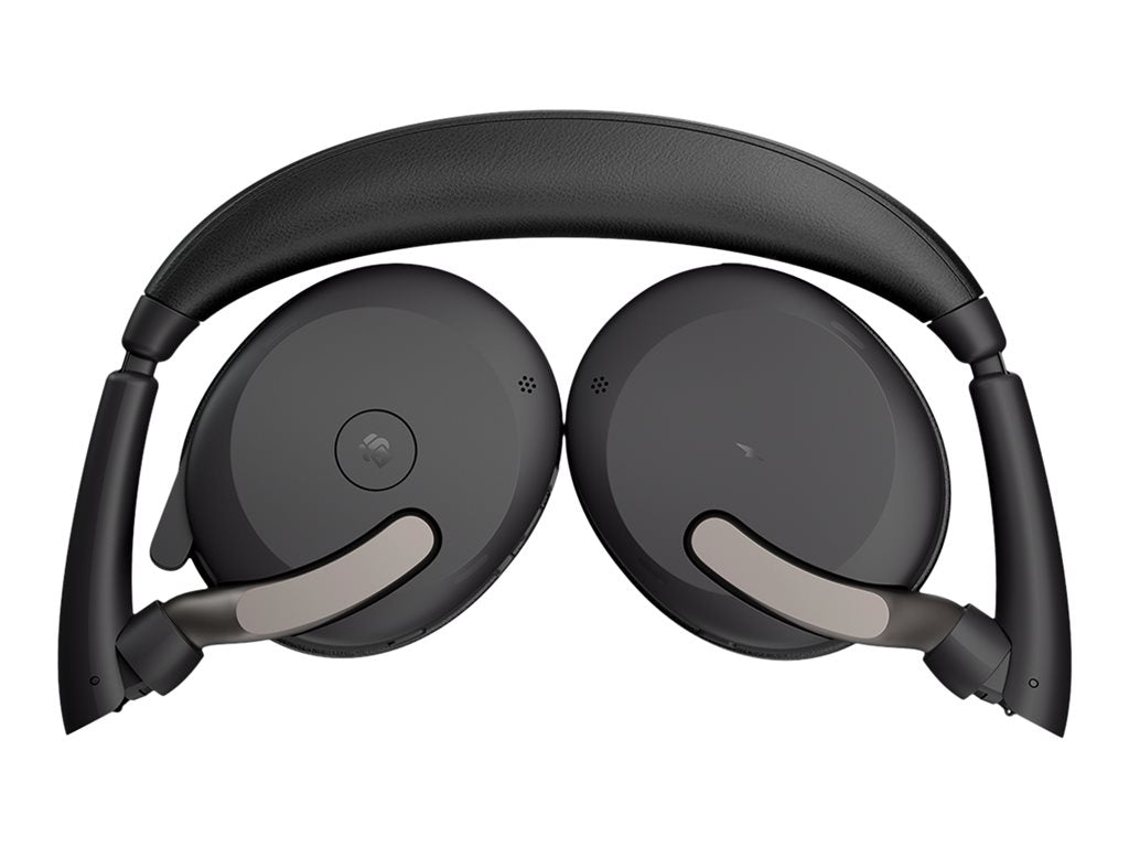 Jabra Evolve2 65 Flex MS Stereo - Headset - on-ear - Bluetooth - wireless - active noise canceling - USB-A - black - Certified 26699-999-989-01
