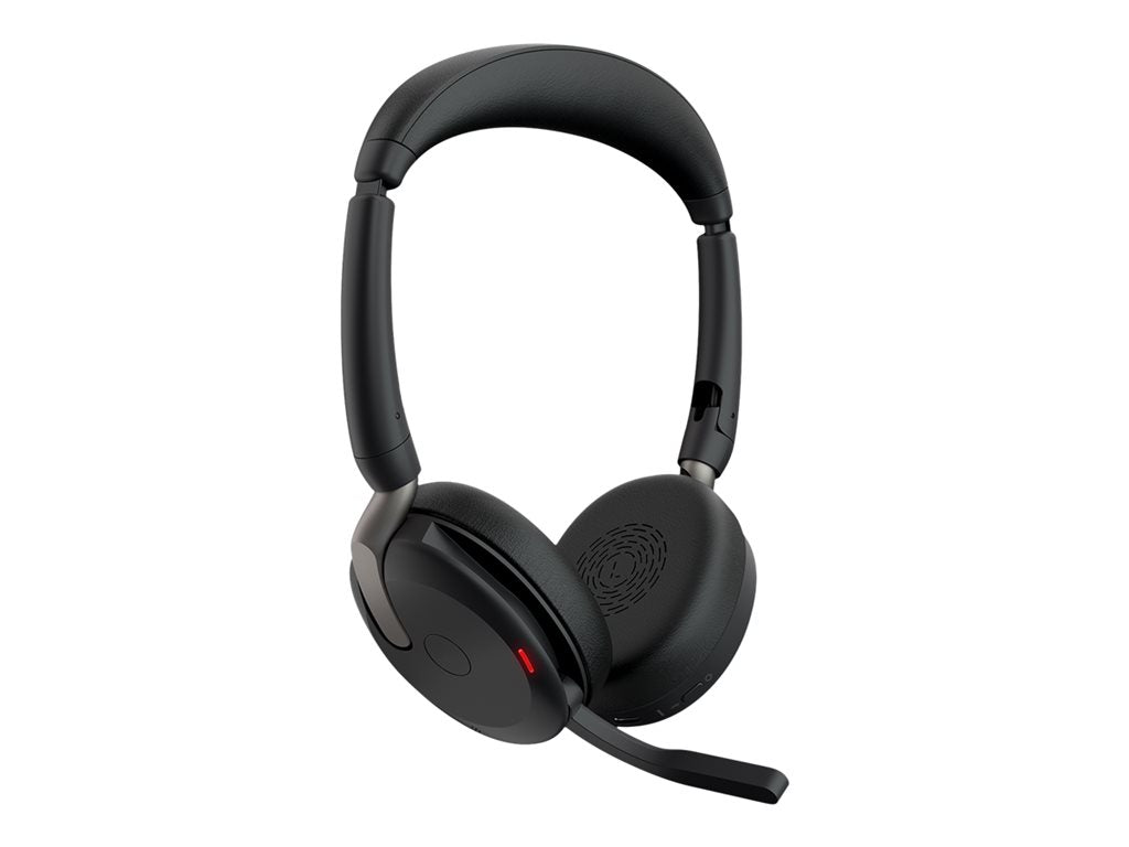 Jabra Evolve2 65 Flex UC Stereo - Headset - on-ear - Bluetooth - wireless - active noise canceling - USB-C - black - Optimized 26699-989-899-01