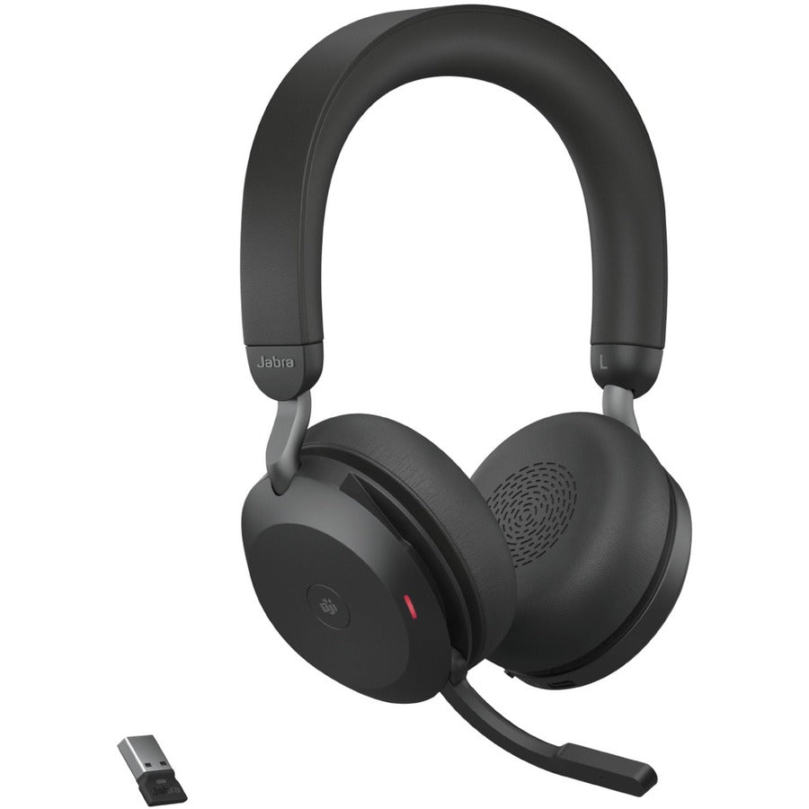 Jabra Evolve2 75 Wireless On-ear Stereo Headset - USB-A - For MS Teams - With Charging 27599-999-989