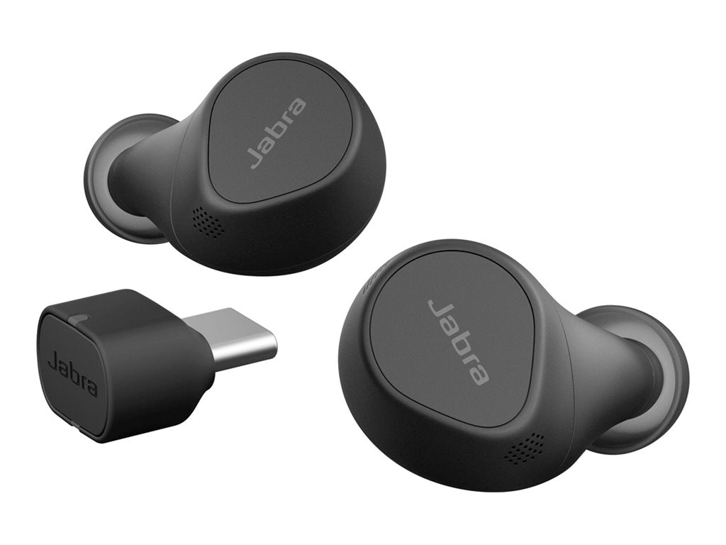 Jabra Evolve2 Buds MS - True wireless earphones with mic - in-ear - Bluetooth - active noise canceling - USB-C via Bluetooth 20797-999-899