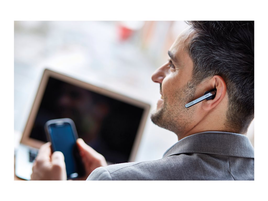 Jabra STEALTH UC - Headset - in-ear - over-the-ear mount - Bluetooth - wireless - NFC - active noise canceling 5578-230-109