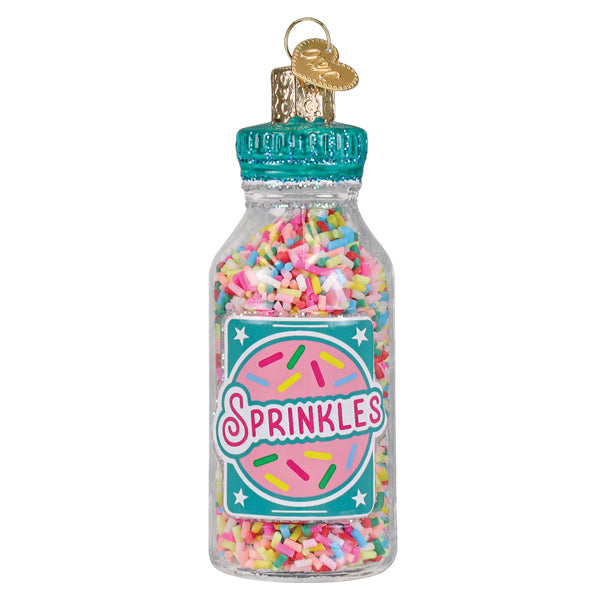 Jar Of Sprinkles Glass Ornament