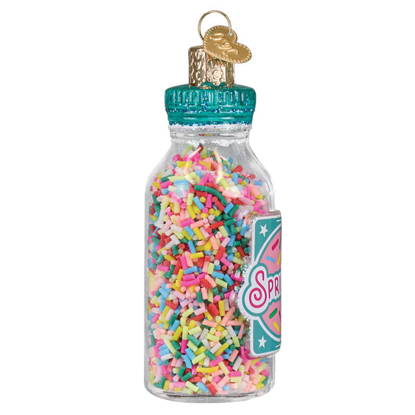 Jar Of Sprinkles Glass Ornament