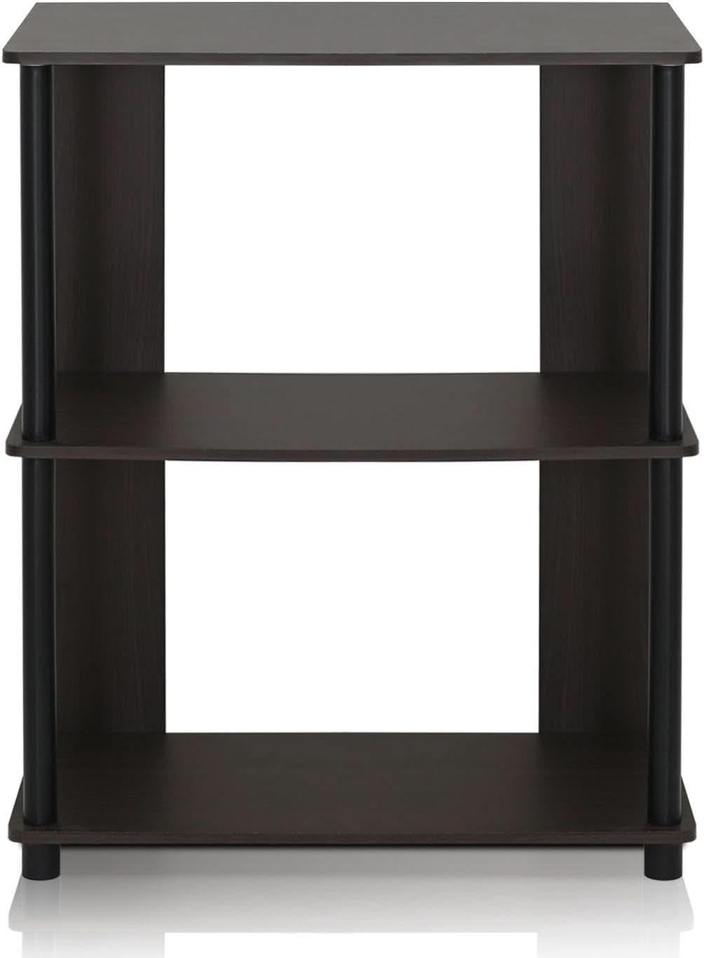 Jaya 3 Tier Walnut Bookcase Display Rack for Living Room