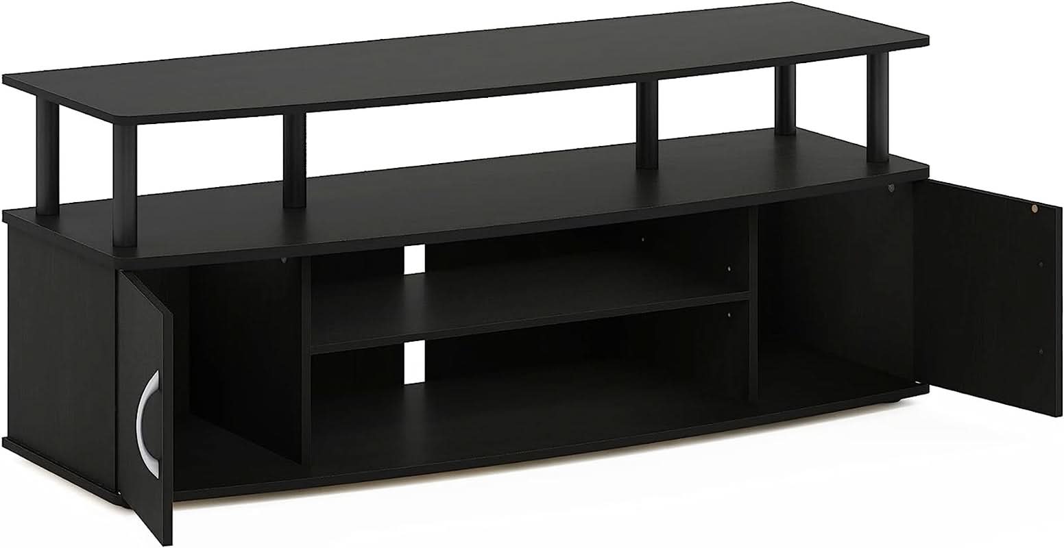 Jaya 55 Inch TV Entertainment Stand Blackwood Wood Cabinet