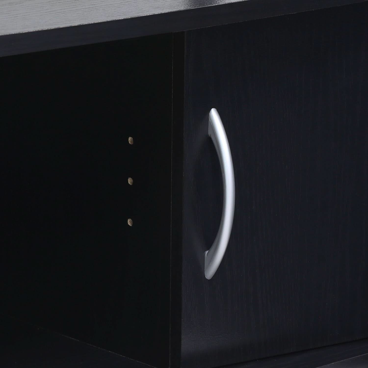Jaya 55 Inch TV Entertainment Stand Blackwood Wood Cabinet