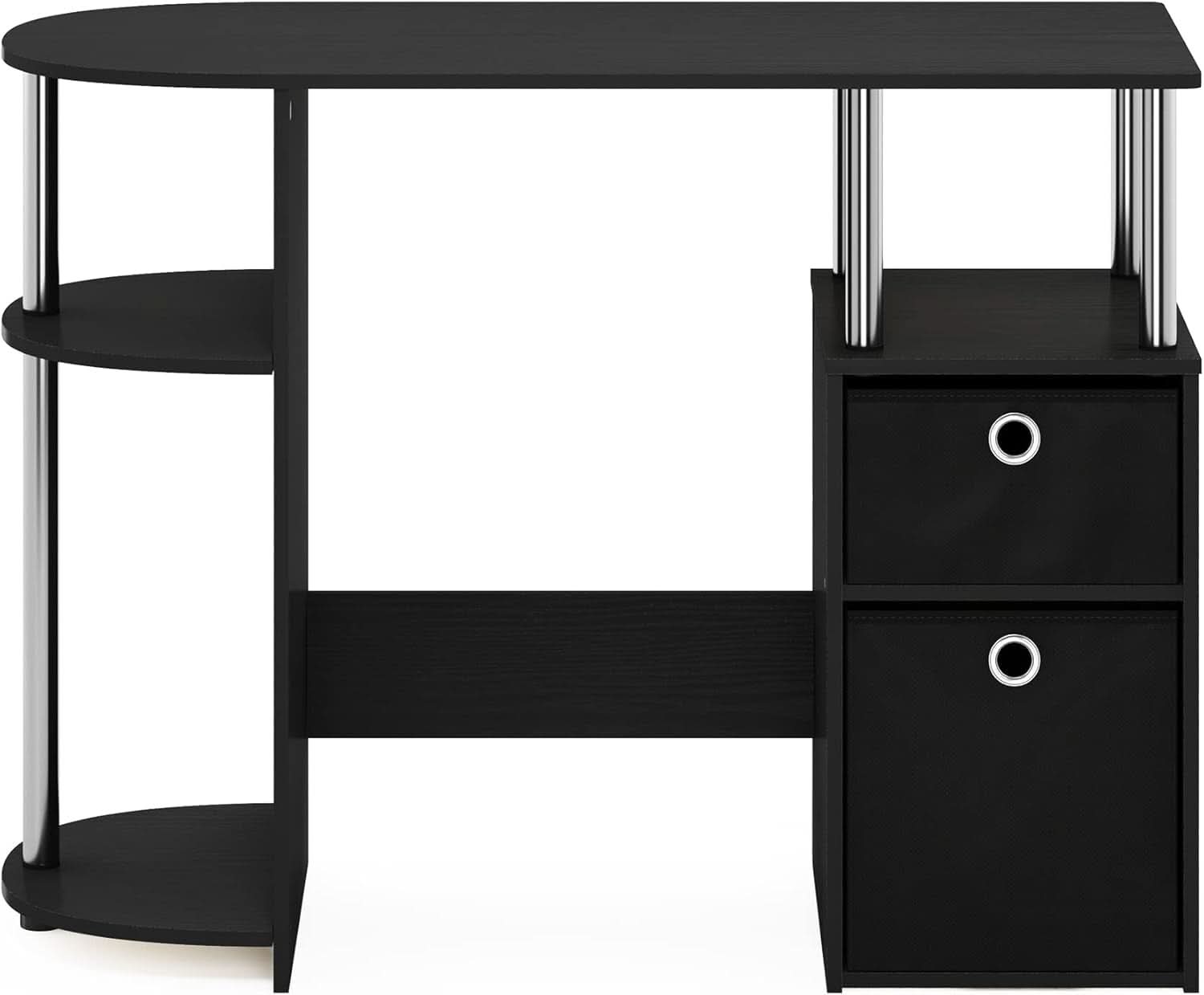 Jaya Computer Study Desk With Storage Americano Chrome