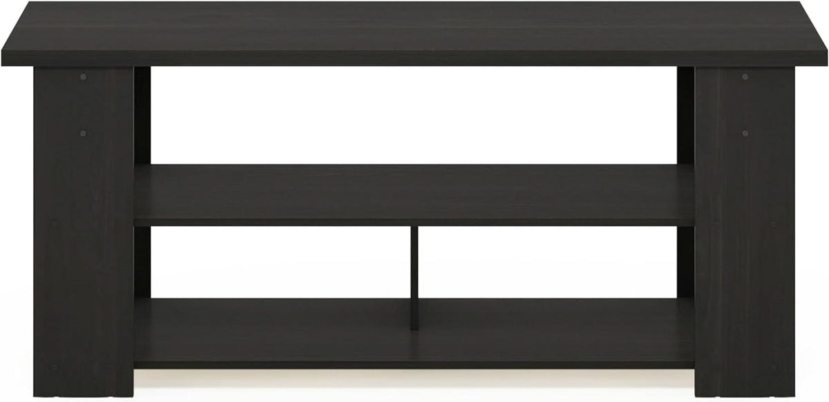 Jaya Espresso TV Stand For 50 Inch Screens Open Shelves
