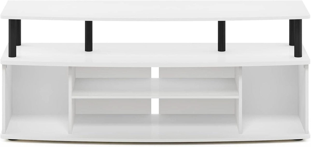 Jaya Large Entertainment Center For 55 Inch TV White And Black