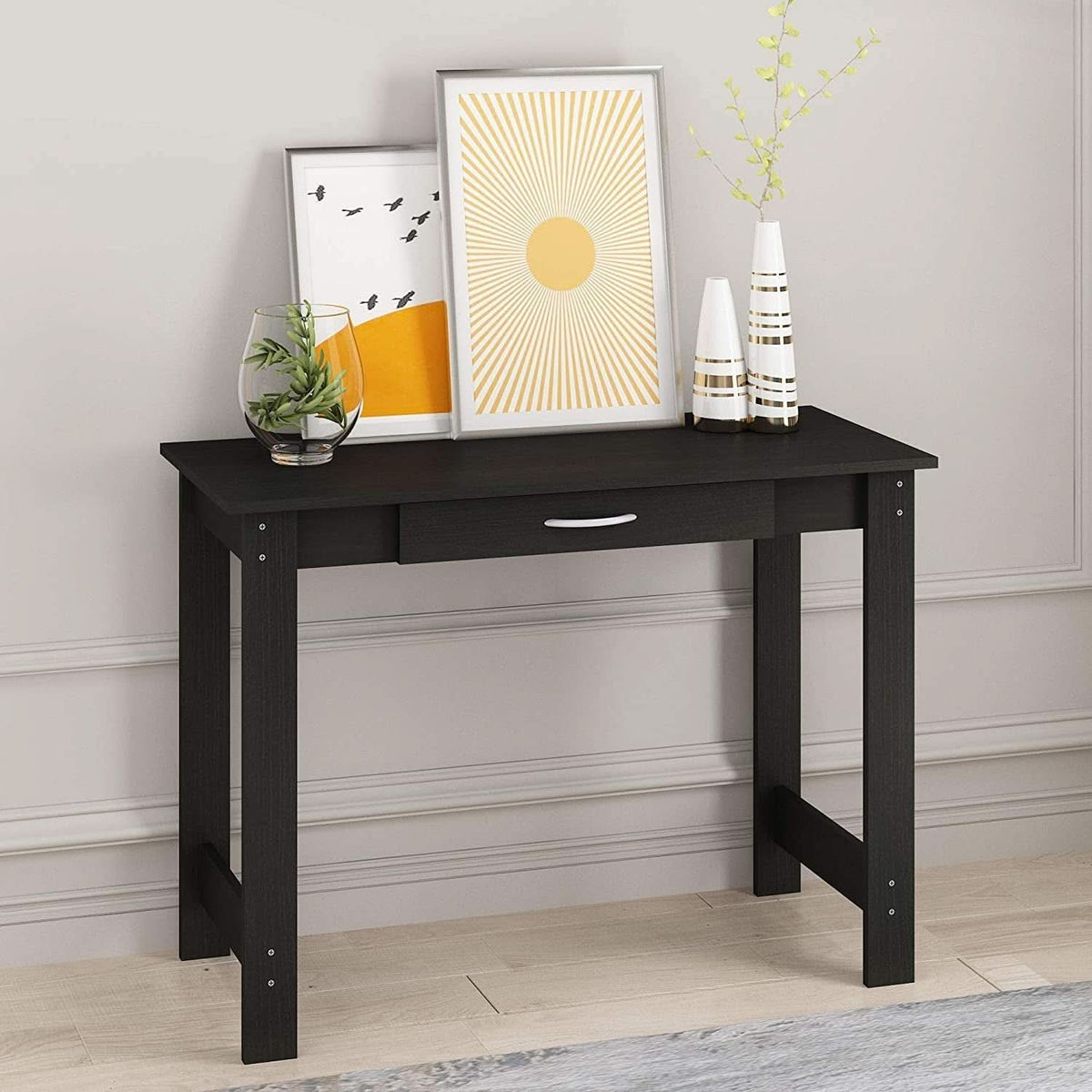 Jaya Writing Desk Large Blackwood With Drawer Home Office Desk