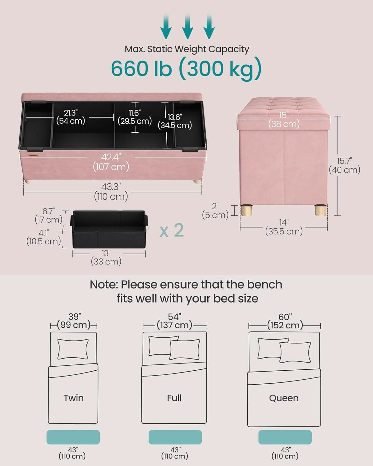 Jelly Pink Velvet Extra Large Storage Ottoman Chest