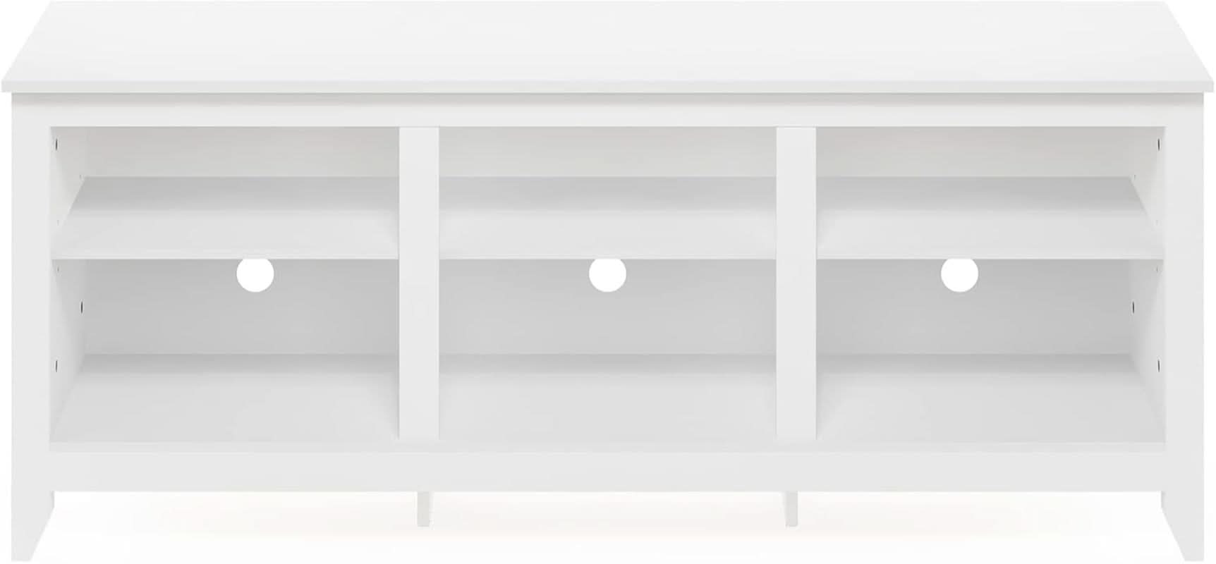Jensen 65 Inch White Entertainment Center With TV Stand