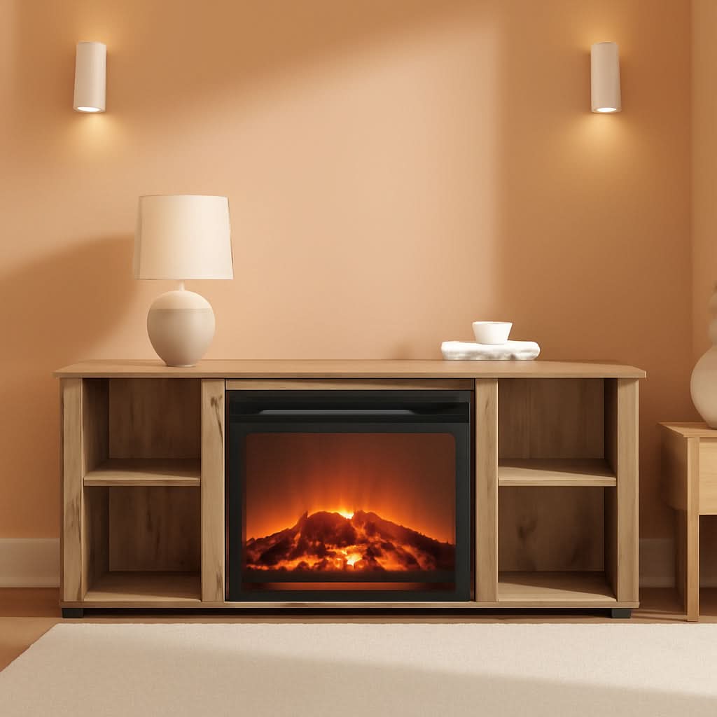Jensen TV Stand With Electric Fireplace For 55 Inch TVs
