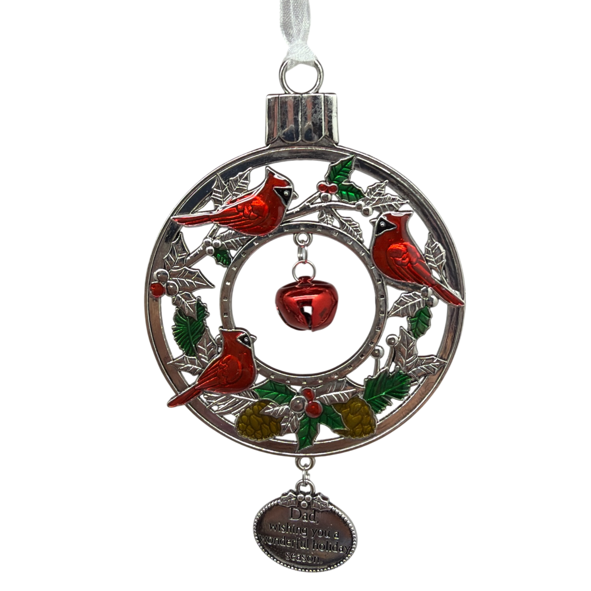 Jingle Bell Ornament -Dad, Wishing You A Wonderful Holiday Season