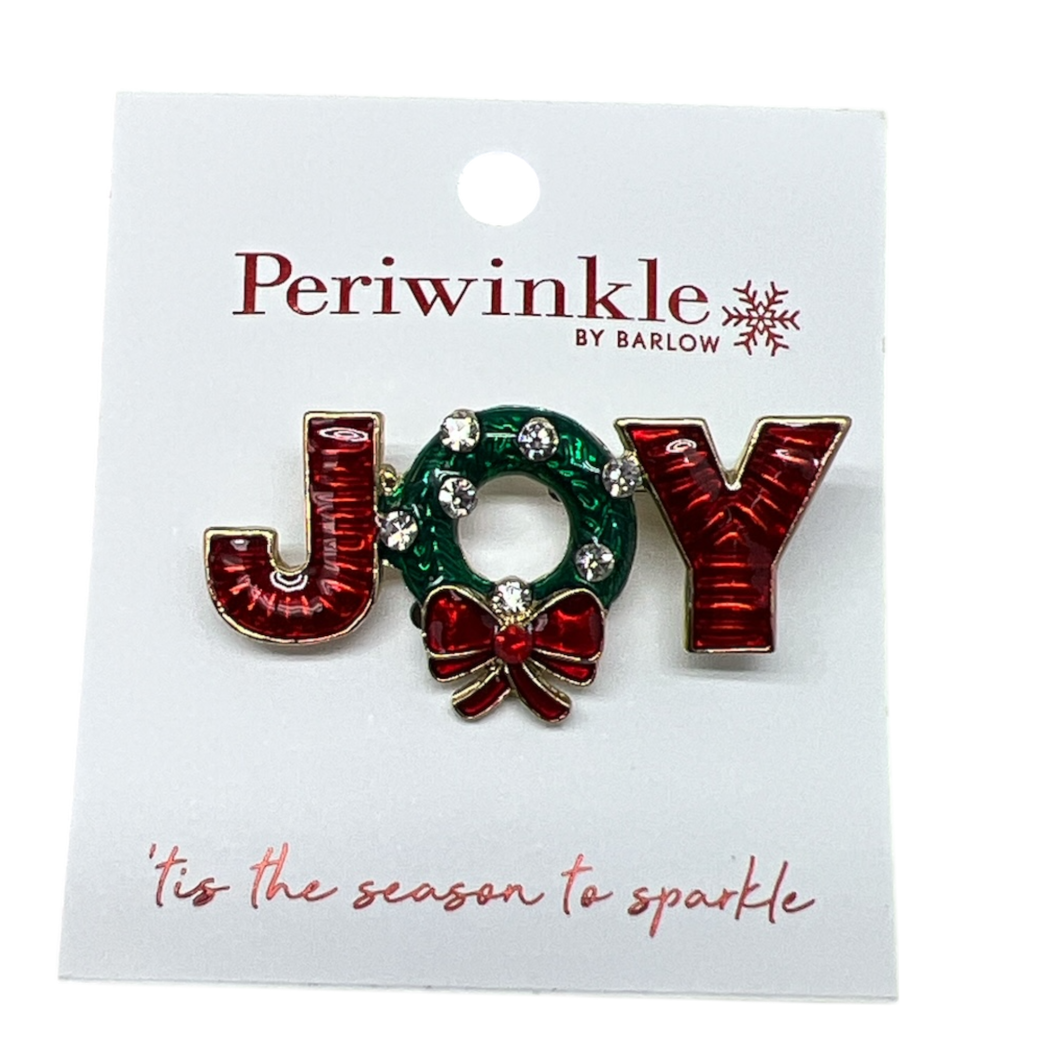 Joyful Wreath Crystal Pin