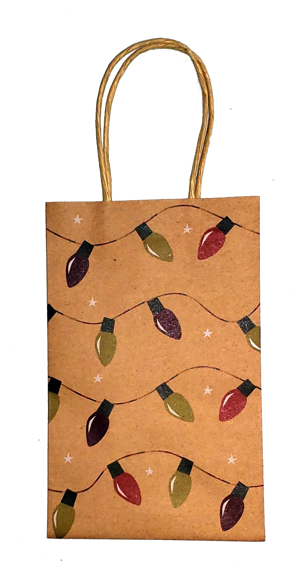 Jr Cub Kraft Gift Bag - Candy Canes