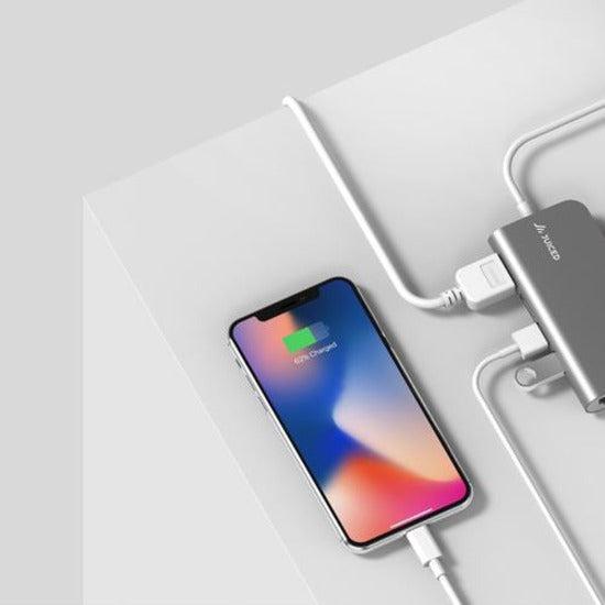 Juiced Systems BizHUB - USB-C Multiport Gigabit HDMI Adapter - Space Grey