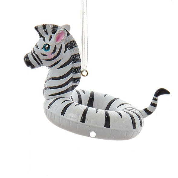 Jungle Animal In Float Ornament - Zebra