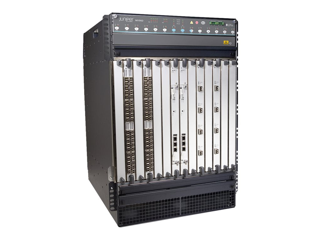 Juniper Networks MX-series MX960 - Router 40GbE, 100GbE, 400GbE - - front to back airflow - rack-mountable