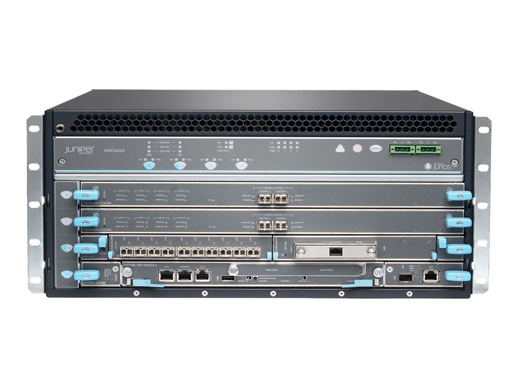 Juniper Networks SRX 5400 - Security appliance - rack-mountable - TAA Compliant - with Juniper Networks SRX5KRE3-128G,