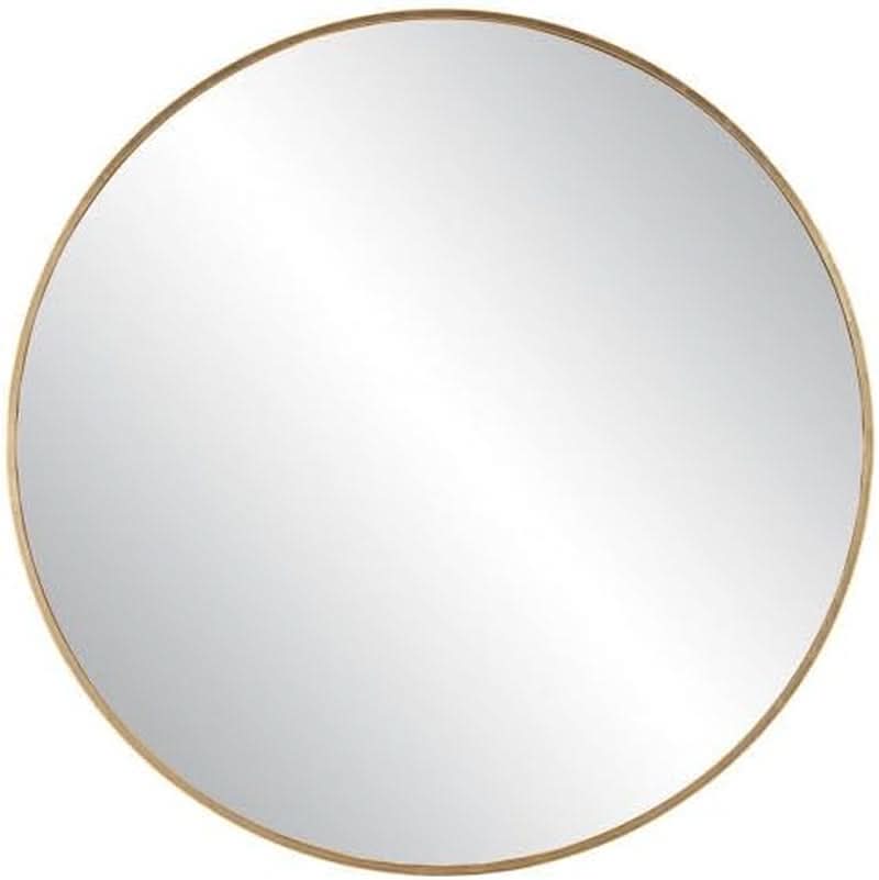 Junius Large Round Wall Mirror 60 Inch Antique Gold Leaf