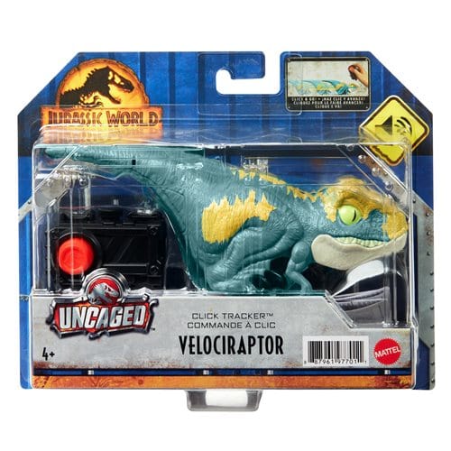 Jurassic World Dominion Blue Velociraptor Click Tracker Toy for Kids 6-8