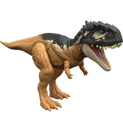 Jurassic World Dominion Roar Strikers Rajasaurus Figure with Roar & Chomp for Kids