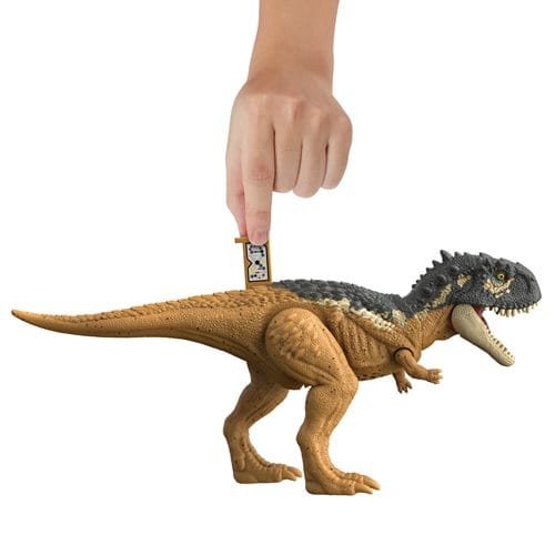 Jurassic World Dominion Roar Strikers Rajasaurus Figure with Roar & Chomp for Kids