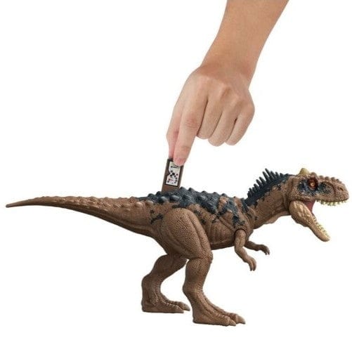 Jurassic World Dominion Roar Strikers Rajasaurus Figure with Roar & Chomp for Kids
