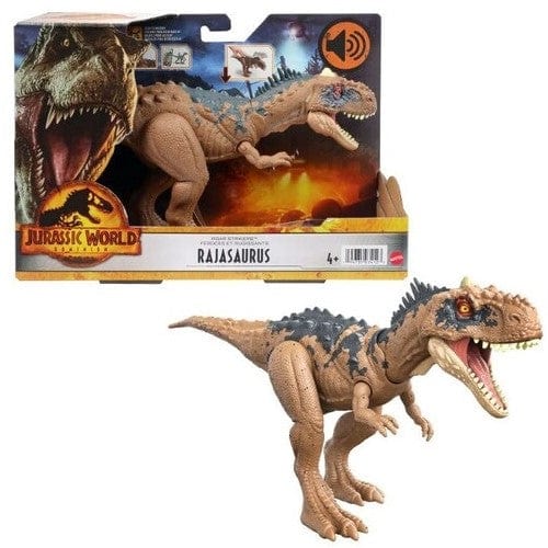 Jurassic World Dominion Roar Strikers Rajasaurus Figure with Roar & Chomp for Kids