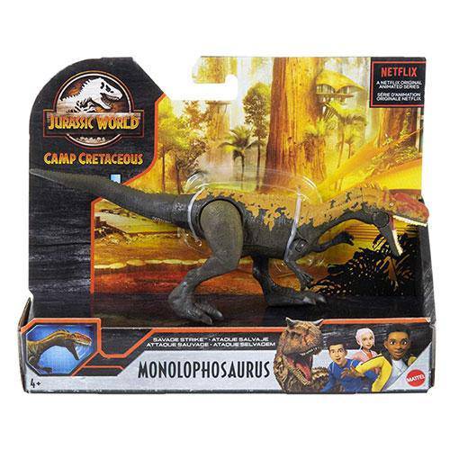 Jurassic World Savage Strike Monolophosaurus Action Figure for Kids 4+