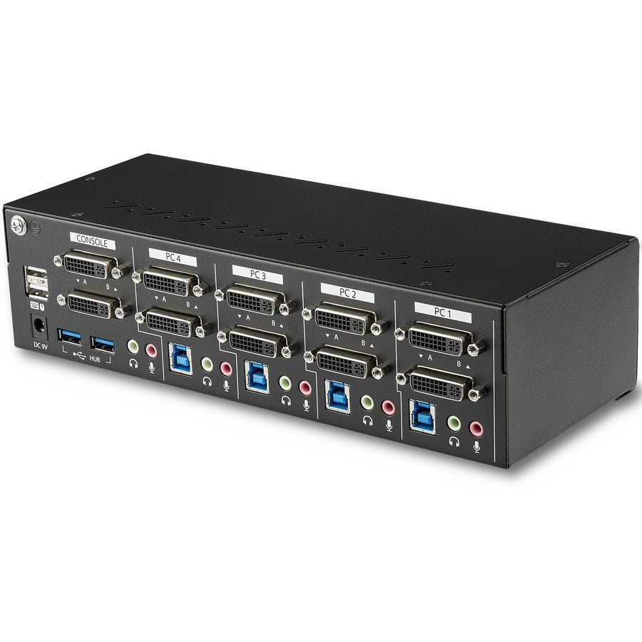 KVM Monitor Switches - StarTech 4 Port Dual Monitor DVI KVM Switch | Tecisoft SV431DL2DU3A