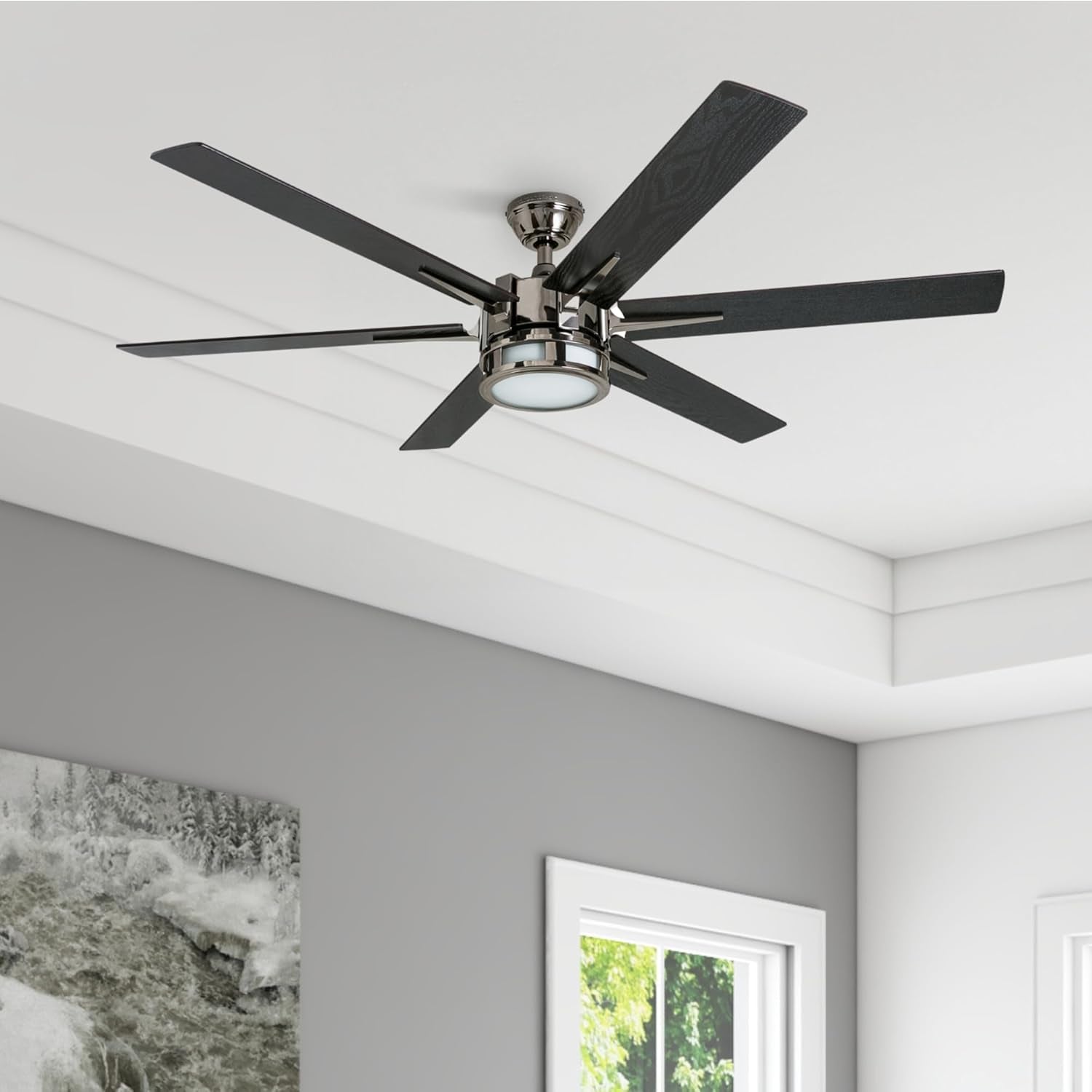 Kaliza 56 Inch Gunmetal Indoor Smart Ceiling Fan LED Remote