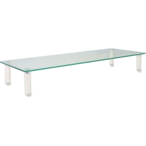 Kantek MS370 Glass Monitor Riser Desk Shelf