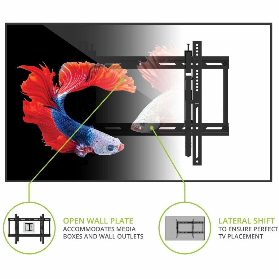 Kanto Wall Mount for TV, Monitor, Display - Black