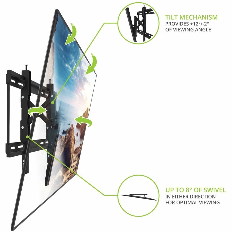 Kanto Wall Mount for TV, Monitor, Display - Black