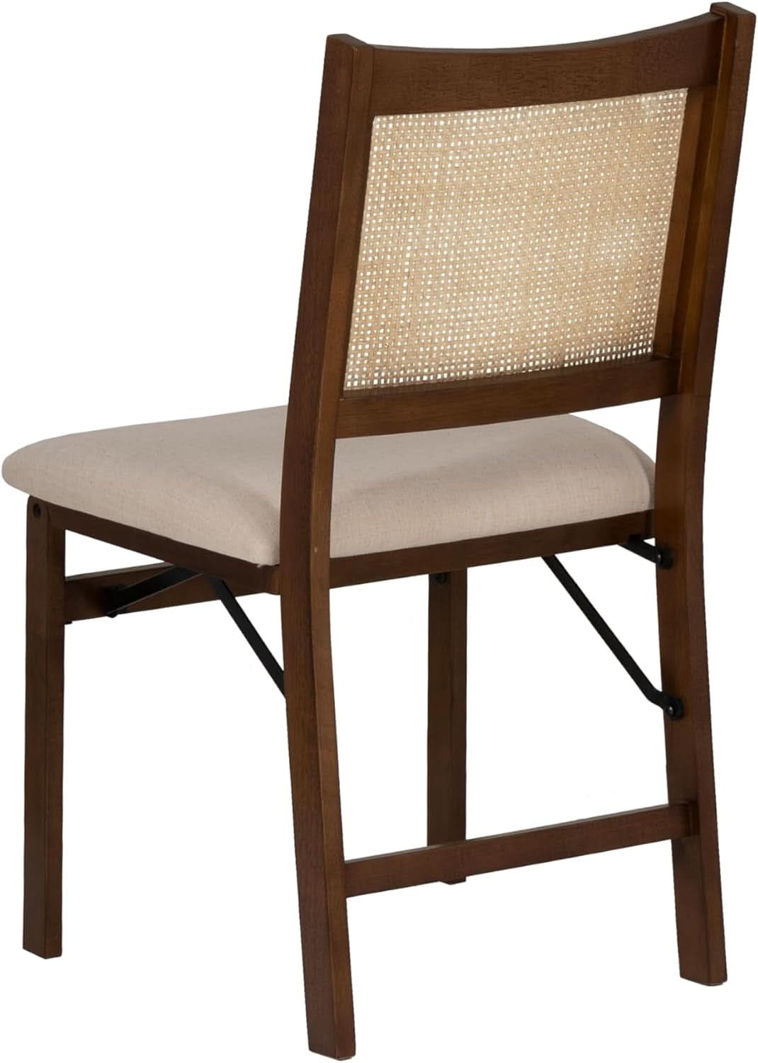 Kasi Brown Natural Rattan Cane Foldable Dining Side Chair