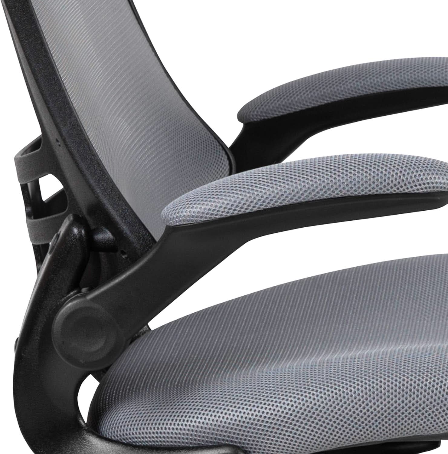 Kelista Dark Gray Mesh Mid Back Office Chair For Desk