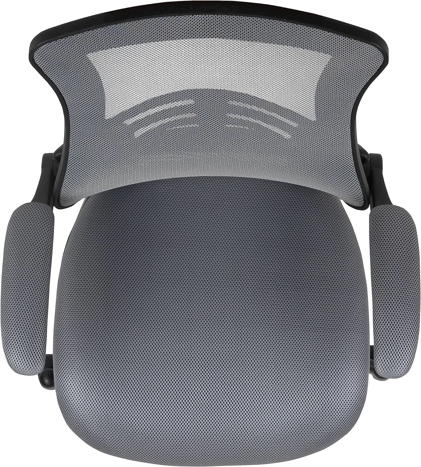 Kelista Mid Back Swivel Office Chair With Height Adjustable Dark Gray Mesh
