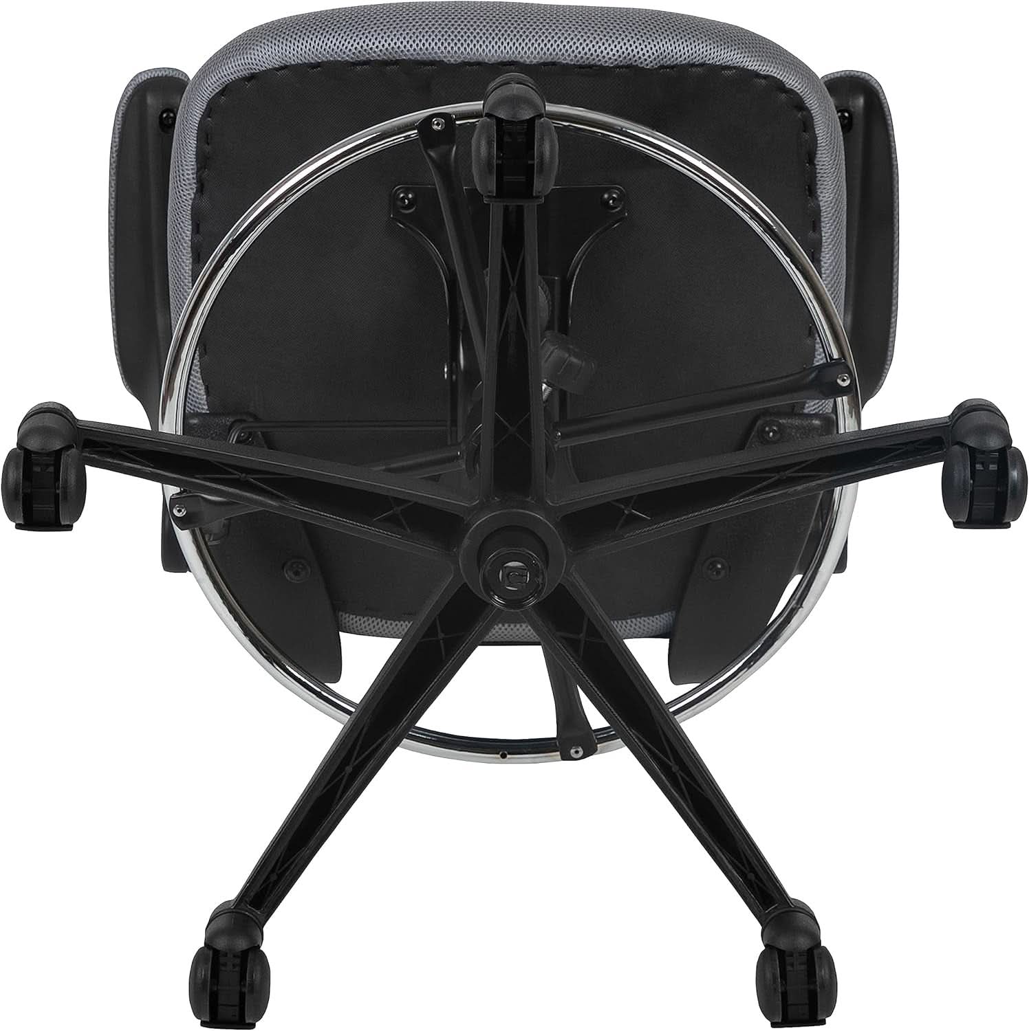 Kelista Mid Back Swivel Office Chair With Height Adjustable Dark Gray Mesh