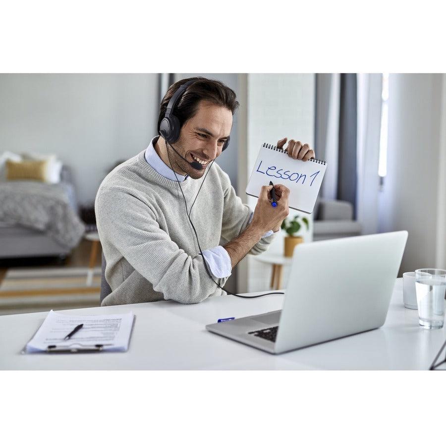 Kensington Classic Headset with Mic and Volume Control - 40mm Drivers Stereo Sound | Kensington K33597WW