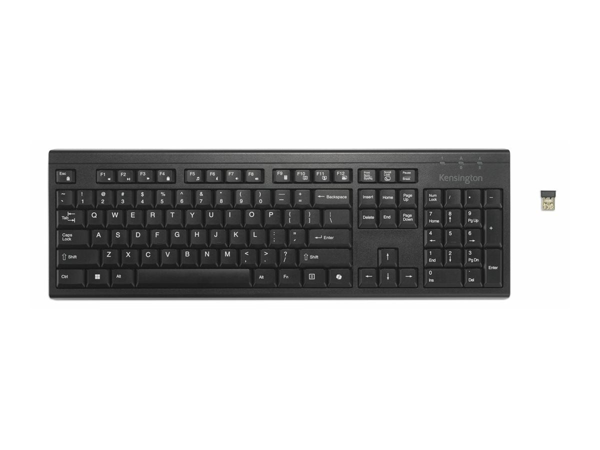 Kensington KB270 EQ - Keyboard - rechargeable, AI keyboard, with copilot key - full size - wireless - 2.4 GHz, Bluetooth