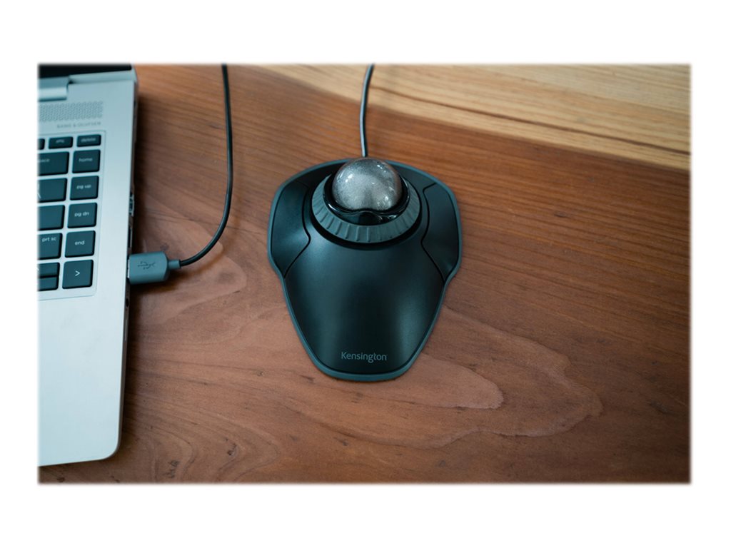 Kensington Orbit with Scroll Ring - Trackball - right and left-handed - optical - wired - USB - space gray