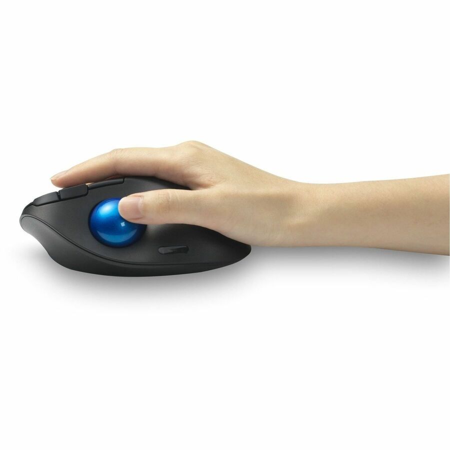 Kensington Pro Fit Ergo TB450 Trackball - Optical - Wireless - Bluetooth - 2.40 GHz - Blac