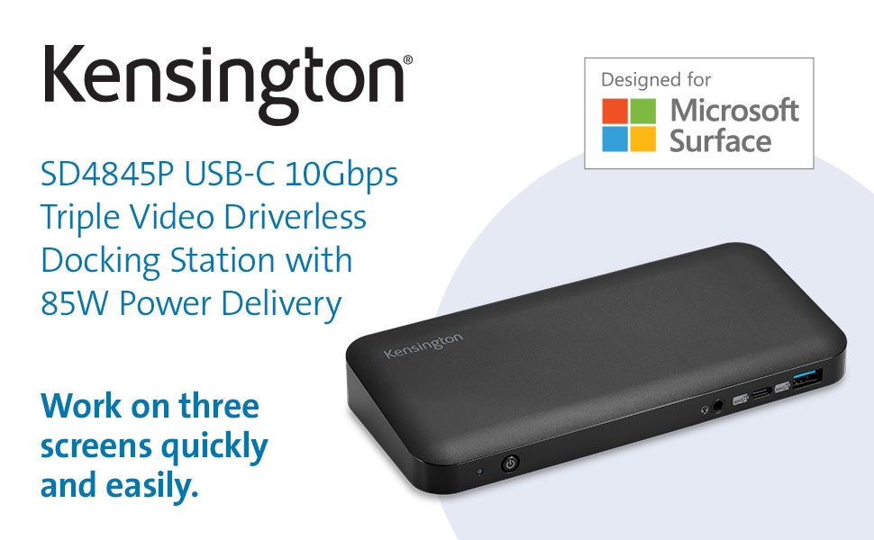 Kensington Sd4845P Docking Station K34440Na For Surface