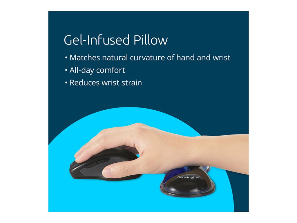 Kensington Slim Duo - Mouse/trackball wrist rest - gel - blue K62439NA