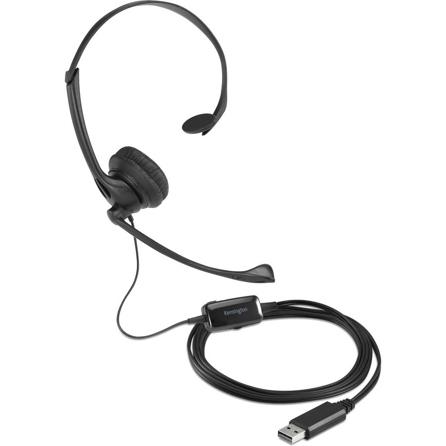 Kensington Usb Mono Headset With Mic And Volume Control