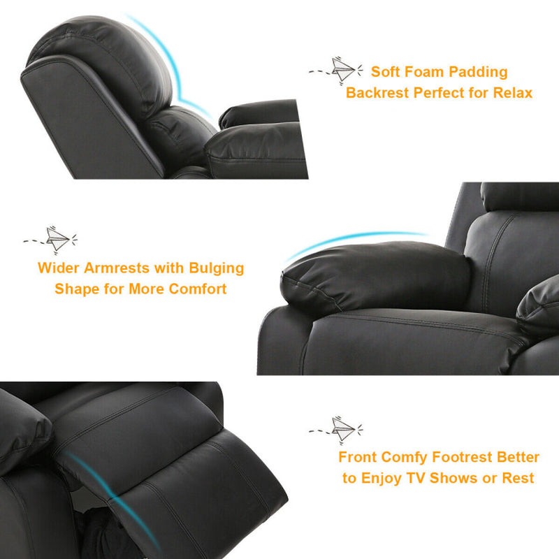 Kids Deluxe Headrest Recliner Sofa Chair Hidden Storage