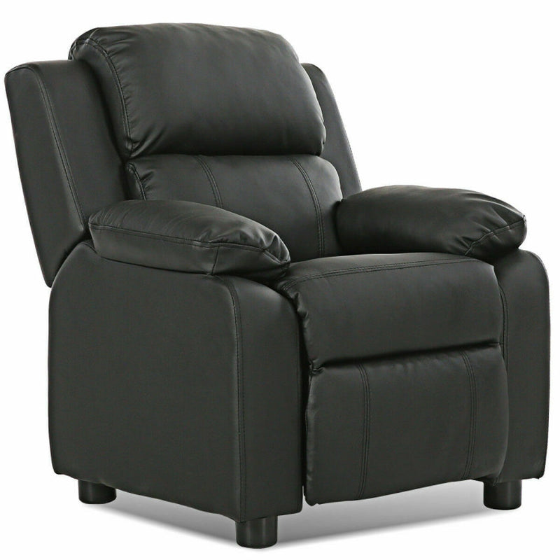 Kids Deluxe Headrest Recliner Sofa Chair Hidden Storage